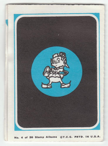 1969 Topps Cleveland Browns 4-in-1 Mini-Card Album #4 back
