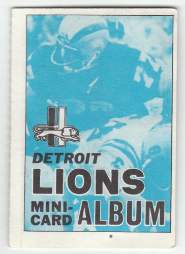 1969 Topps Detroit Lions 4-in-1 Mini-Card Album #6 Complete front