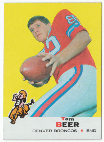 1969 Topps Football Tom Beer #18 Card