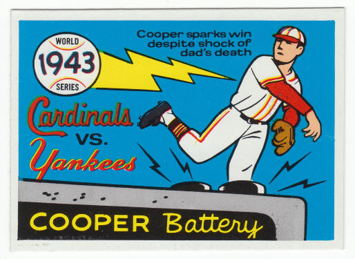1970 Fleer 1943 World Series Card #40 Mort Cooper