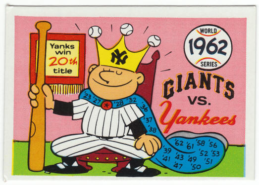 1970 Fleer 1962 World Series Card #59 front