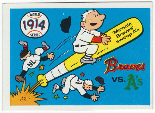 1970 Fleer Baseball 1914 World Series Card #11