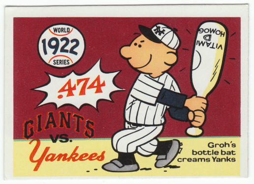 1970 Fleer Baseball 1922 World Series Card #19