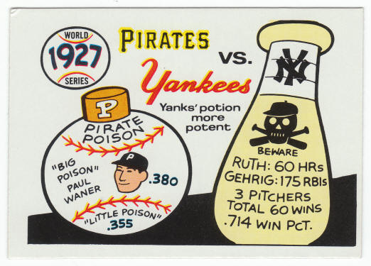 1970 Fleer 1927 World Series Card #24 Paul Waner Babe Ruth Lou Gehrig