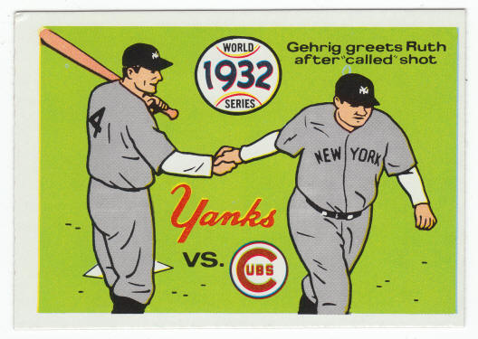1970 Fleer 1932 World Series Card #29 Lou Gehrig Babe Ruth