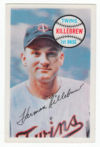 1970 Kelloggs 3D Baseball Harmon Killebrew #61
