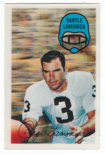 1970 Kelloggs Football Daryle Lamonica #47 Card