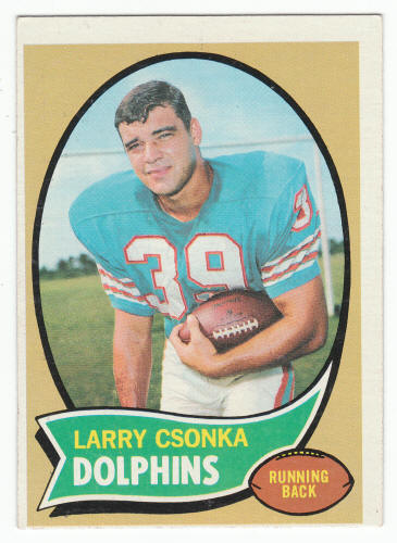 1970 Topps #162 Larry Csonka Football Card front