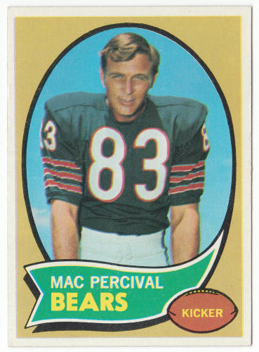 1970 Topps Football #256 Mac Percival Rookie Card front