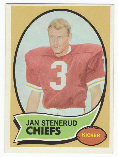 1970 Topps Jan Stenerud Rookie Card #25 front