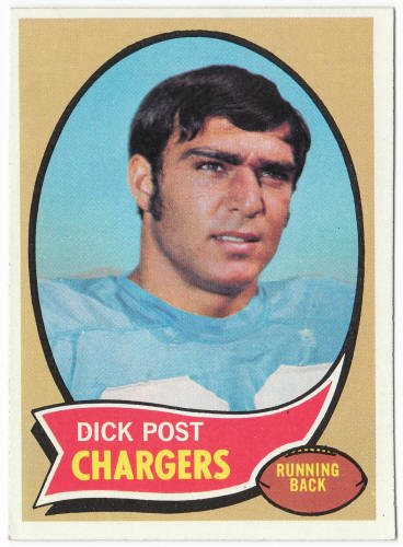 1970 Topps Football #97 Dick Post Rookie Card