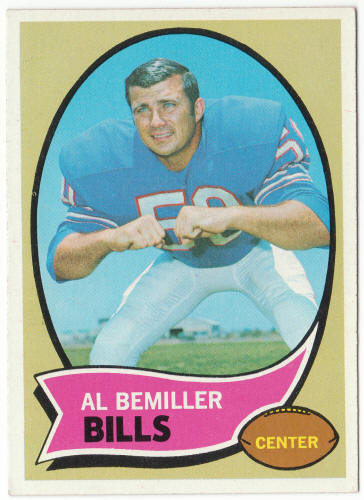 1970 Topps #191 Al Bemiller Football Card front