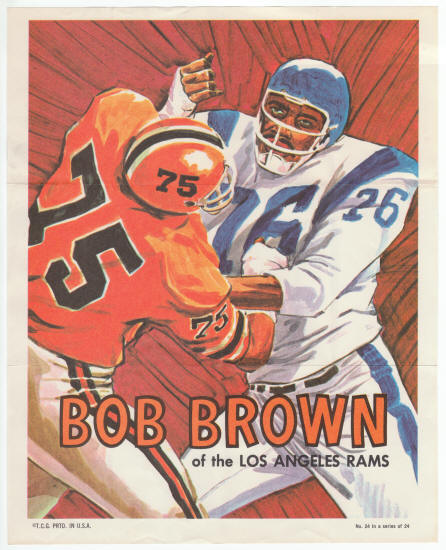 1970 Topps Insert Poster #24 Bob Brown