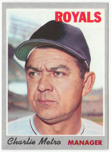 1970 Topps Baseball #16 Charlie Metro Rookie Card