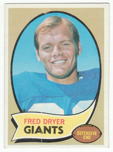 1970 Topps #247 Fred Dryer Football Rookie Card front