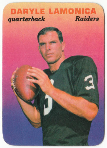 1970 Topps Football Glossy Insert #31 Daryle Lamonica