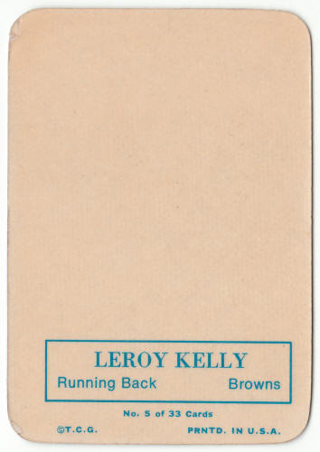 1970 Topps Glossy Insert 5 Leroy Kelly