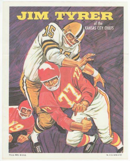 1970 Topps Insert Poster Jim Tyrer #4