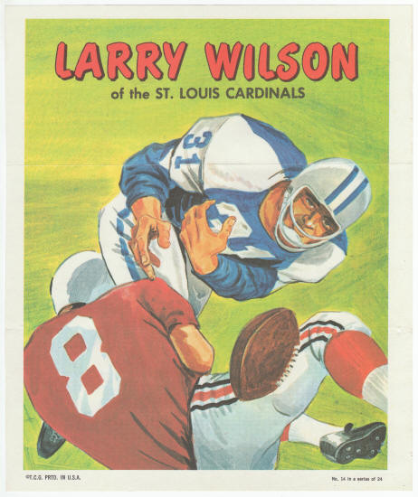 1970 Topps Insert Poster Larry Wilson #14