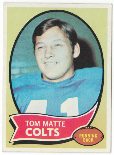 1970 Topps Football #142 Tom Matte front