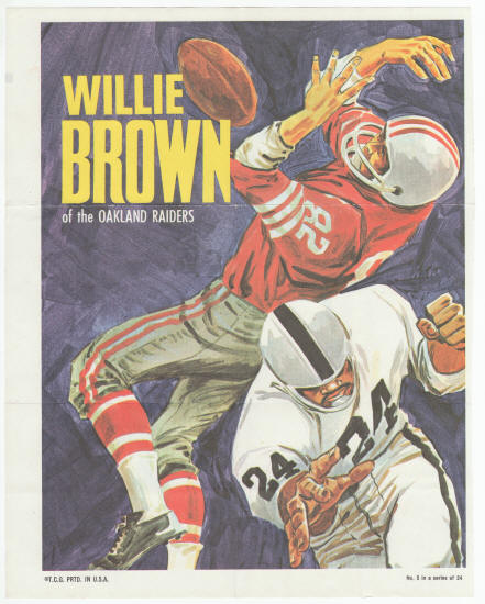 1970 Topps Insert Poster Willie Brown #5