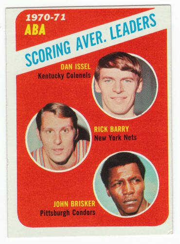 1971-72 Topps #147 ABA Scoring Average Leaders Rick Barry