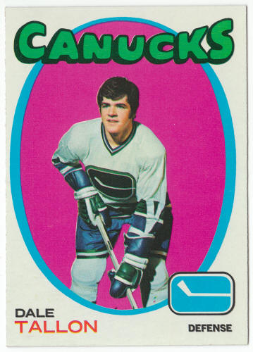 1971-72 First Topps Hockey Card #95 Dale Tallon