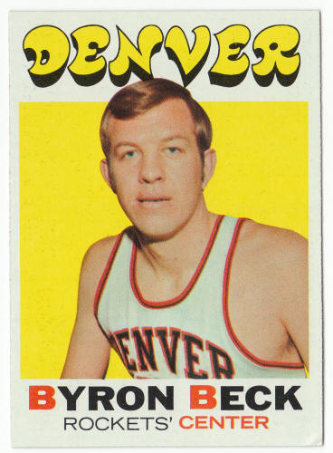 1971-72 Topps Basketball #210 Byron Beck rookie front