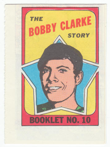 1971-72 Topps Hockey Booklet Bobby Clarke #10
