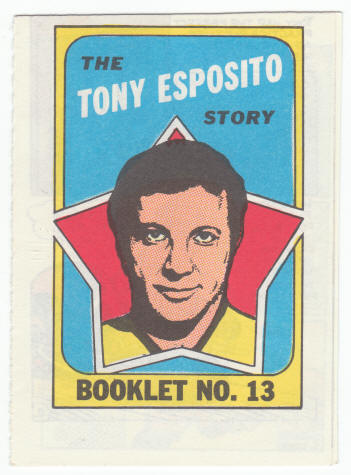 1971-72 Topps Hockey Booklet Tony Esposito #13