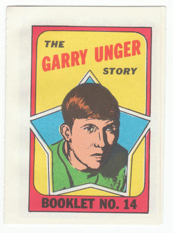 1971-72 Topps Hockey Booklet Garry Unger #14