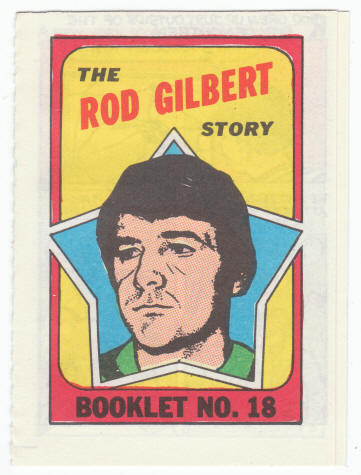 1971-72 Topps Hockey Booklet Rod Gilbert #18
