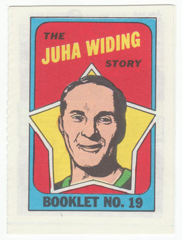 1971-72 Topps Hockey Booklet Juha Widing #19