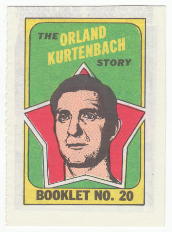 1971-72 Topps Hockey Booklet Orland Kurtenbach #20