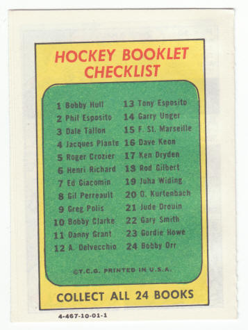 1971-72 Topps Hockey Booklet Jude Drouin #21