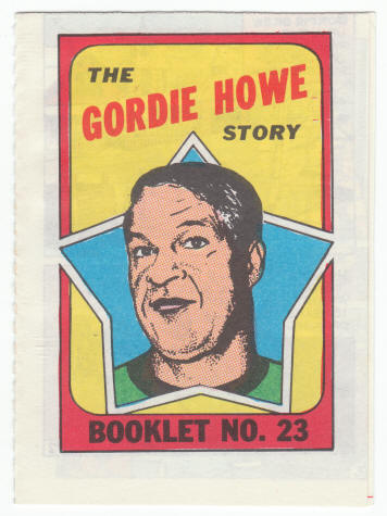 1971-72 Topps Gordie Howe Insert Booklet