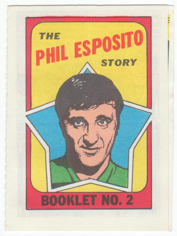 1971-72 Topps Hockey Booklet Phil Esposito #2