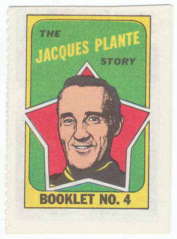 1971-72 Topps Hockey Booklet Jacques Plante #4