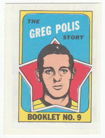 1971-72 Topps Hockey Booklet Greg Polis #9