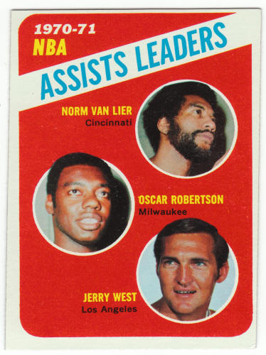 1971-72 Topps #143 NBA Assists Leaders front