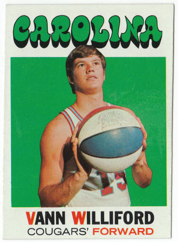 1971-72 Topps Basketball #229 Vann Williford