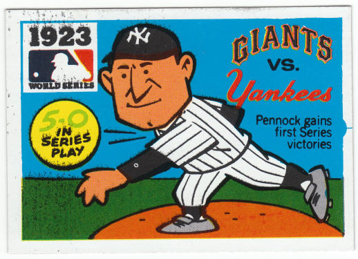 1971 Fleer 1923 World Series Card #21 Herb Pennock front