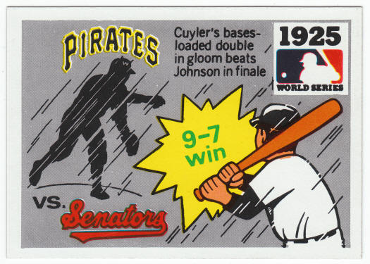 1971 Fleer 1925 World Series Card #23 Walter Johnson