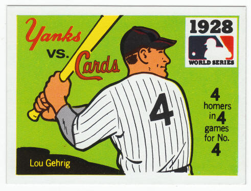 1971 Fleer 1928 World Series Card #26 Lou Gehrig