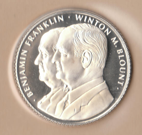 In Commemoration Of The Inauguration Of The USPS Silver Medal obverse
