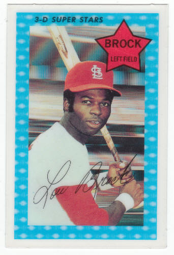 1971 Kelloggs 3D Baseball Lou Brock #17 front