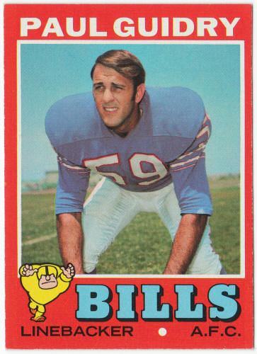 1971 Topps Football #138 Paul Guidry