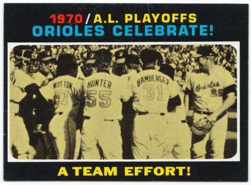 1971 Topps Baseball #198 AL Playoffs