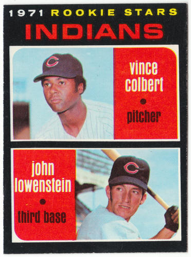 1971 Topps Baseball #231 Indians Rookies Vince Colbert John Lowenstein