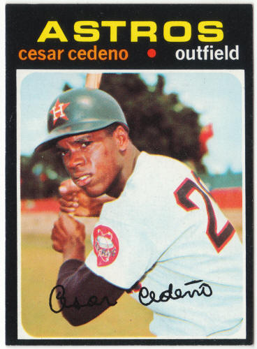 1971 Topps Baseball #237 Cesar Cedeno Rookie Card